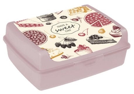 Keeeper Svačinkový box Sweet Day - midi 1 l, růžový