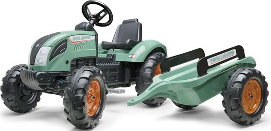 FALK Šlapací traktor 1054AB - Farm Lander s vlečkou - zelený