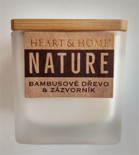 Svíčka malá NATURE Bambusové dřevo & zázvorník