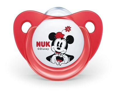 NUK Dudlík silikonový Mickey V2 (6-18m) červená