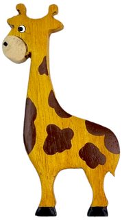 Dvěděti Dřevěná magnetka velká Žirafa
