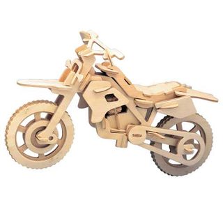 Woodcraft Drevené 3D puzzle motorka terénne