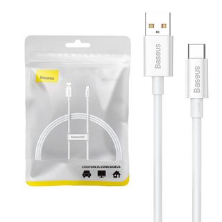Kabel USB do USB-C Baseus Superior 100W 1m (bílý)