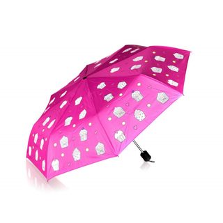 PRETTY UP Deštník měnící barvu 52 cm, růžový s dorty