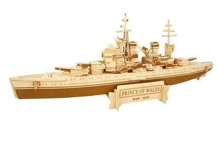 Woodcraft Drevené 3D puzzle bojová loď Prince of Wales