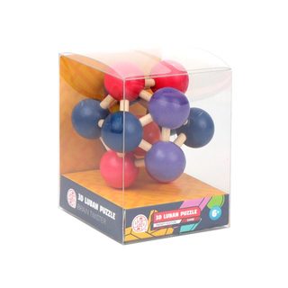 Farebný drevený hlavolam - Molekula