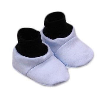 Baby Nellys Botičky/ponožtičky,Little prince bavlna - modro/černé