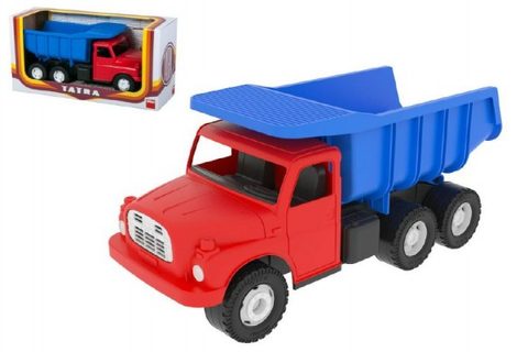 Auto Tatra 148 plast 30cm červeno modrá v krabici Cena za 1ks