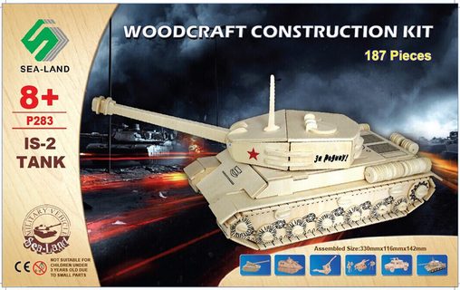 Woodcraft Drevené 3D puzzle tank IS 2