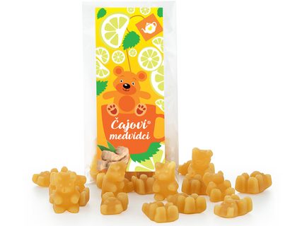 LIPOO ČAJOVÍ MEDVÍDCI S PŘÍCHUTÍ CITRON A ZÁZVOR 50G