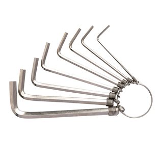 Sady šestihranných klíčů 1,5-6 mm Deli Tools EDL3080 (stříbrné)