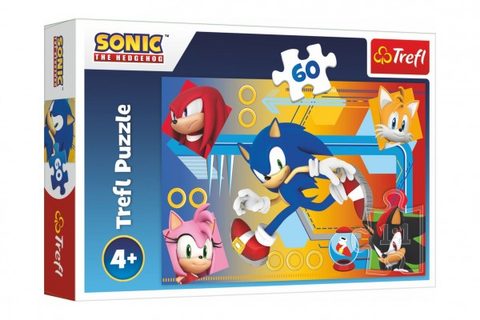 Puzzle Sonic v akci/Sonic The Hedgehog 33x22cm 60 dílků v krabici 21x14x4cm