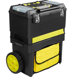 Tectake 403598 Mobile Johnny Tool Box - čierna/žltá čierna/žltá polypropylén