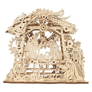 Ugears 3D dřevěné mechanické puzzle Betlém