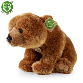 Plyšový medvěd Grizzly sedící 30 cm ECO-FRIENDLY