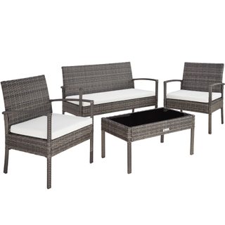 Tectake 401482 Garden Rattan Furniture Sparta 3+1