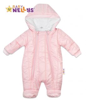 Kombinézka s kapuci Lux Baby Nellys ®prošívaná - sv. růžová, vel. 62