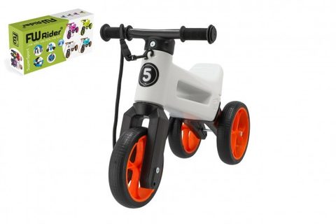 Zábavné kolesá Rider Supersport White/Orange 2in1+remienok, vyššie.