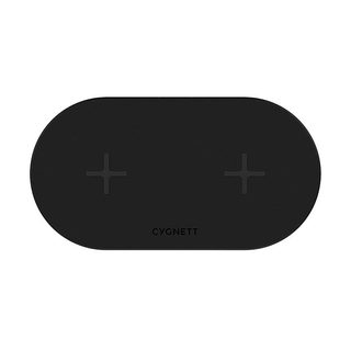 Duální bezdrátová nabíječka Cygnett 20W (černá)