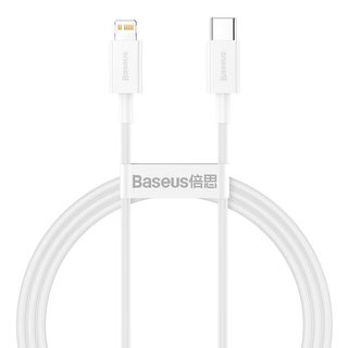 Kabel USB-C na Lightning řady Baseus Superior, 20W, PD, 1m (bílý)