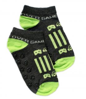 Dětské ponožky s ABS Gameover - grafit
