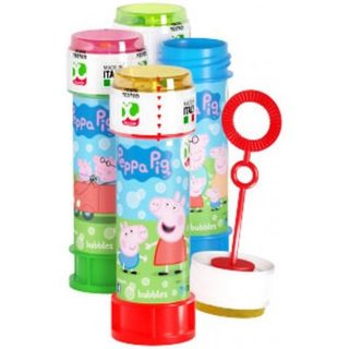 Bublifuk 60ml Peppa Pig / Prasiatko Peppa 11,5cm 4 farby 36ks v boxe Cena za 1ks