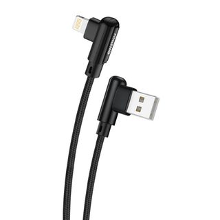 Úhlový kabel USB pro Lightning Foneng X70, 3A, 1 m (černý)