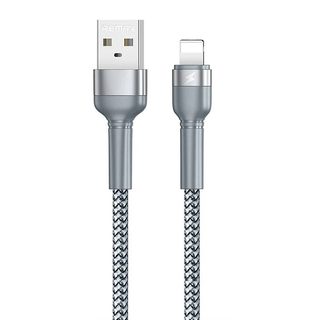 Kabel USB Lightning Remax Jany Alloy, 1 m, 2,4 A (stříbrný)