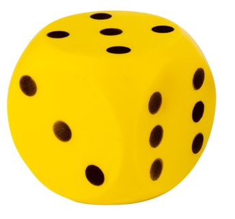 Androni Soft kocka - veľkosť 16 cm, žltá