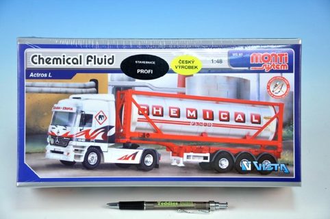 Stavebnica Monti 60 Chemical Fluid Actros L-MB 1:48 v krabici 31,5x16,5x7,5cm Cena za 1ks