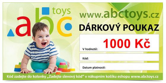 Dárkový poukaz ve výši 1000 Kč ABCtoys.cz