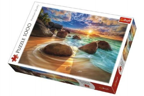 Puzzle Pláž Samudra, India 1000 dielikov v krabici 40x27x6cm Cena za 1ks