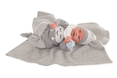 Antonio Juan 80114 SWEET REBORN PIPO - realistická bábika bábätko s mäkkým látkovým telom - 40 cm