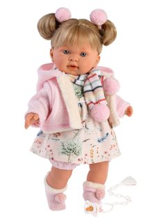 Llorens 42270 ALEXANDRA - realistická panenka se zvuky a měkkým látkovým tělem - 42 cm