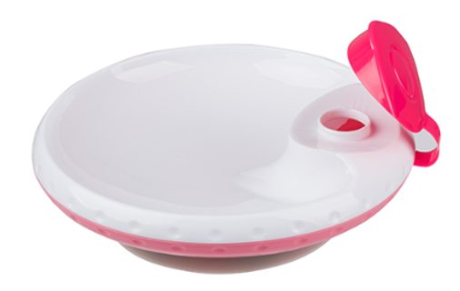 Ohřívací talířek s přísavkou BabyOno - růžová
