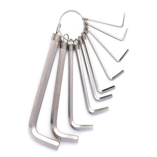 Sady šestihranných klíčů 1,5-10 mm Deli Tools EDL3100 (stříbrné)