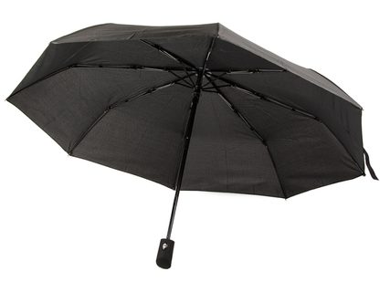Automatický skládací deštník 95 cm - černý