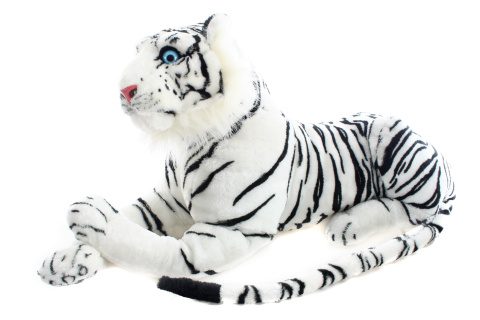 Plyšový tiger biely 70 cm