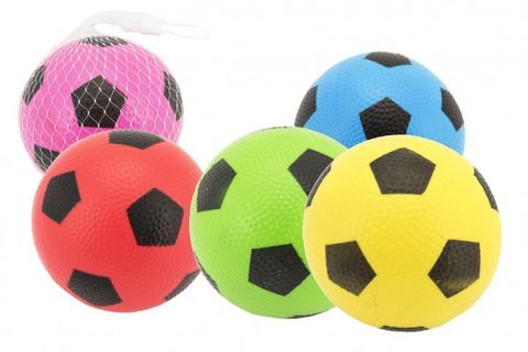 Loptička futbal guma 12cm 6 farieb v sieťke Cena za 1ks