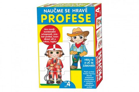 Puzzle doskové Naučme sa hravo profesie v krabici 20x28x4cm Cena za 1ks