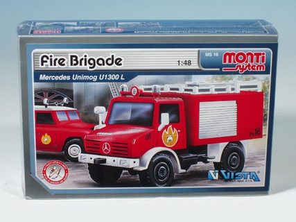 Stavebnice Monti 16 Fire Brigade Mercedes Unimog 1:48 v krabici 22x15x6cm