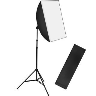 Tectake 400752 Studio Light so softboxom, statív - čierny čierny kov