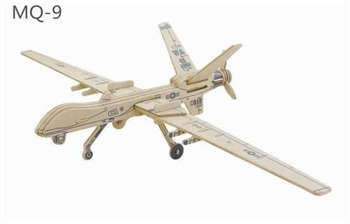 RoboTime Dřevěné skládačky 3D puzzle Drone MQ 9