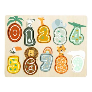 Malé nohy Vloženie puzzle Numbers Safari