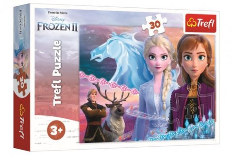 Puzzle Ľadové kráľovstvo II / Frozen II 30 dielikov 27x20cm v krabici 21x14x4cm Cena za 1ks