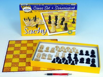 Šach drevo spoločenská hra v krabici 37x22x4cm Cena za 1ks