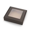 Cutie cu capac transparent, 200x200x50mm, negru, 10 bucati