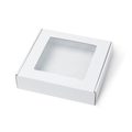 Cutie cu capac transparent, 200x200x50mm, alba, 10 bucati