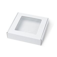 Cutie cu capac transparent, 200x200x50mm, alba, 10 bucati