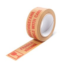 Hartie banda adeziva 50 mm x 50 m, solvent, FRAGILE